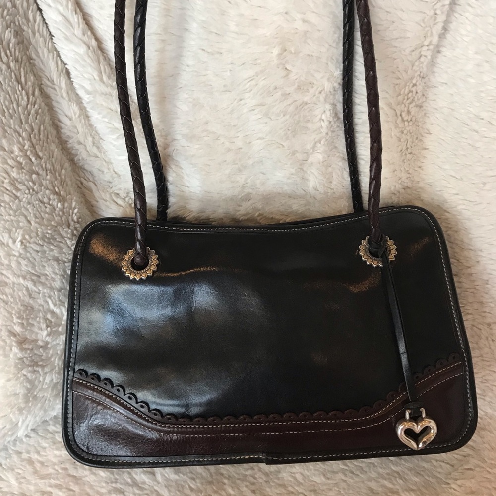 Brighton Black/Brown Leather Handbag